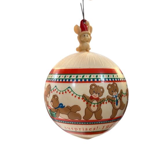 Vintage Hallmark Unbreakable Keepsake Satin Ornament 1984 Child's 3rd Christmas - Picture 2 of 5